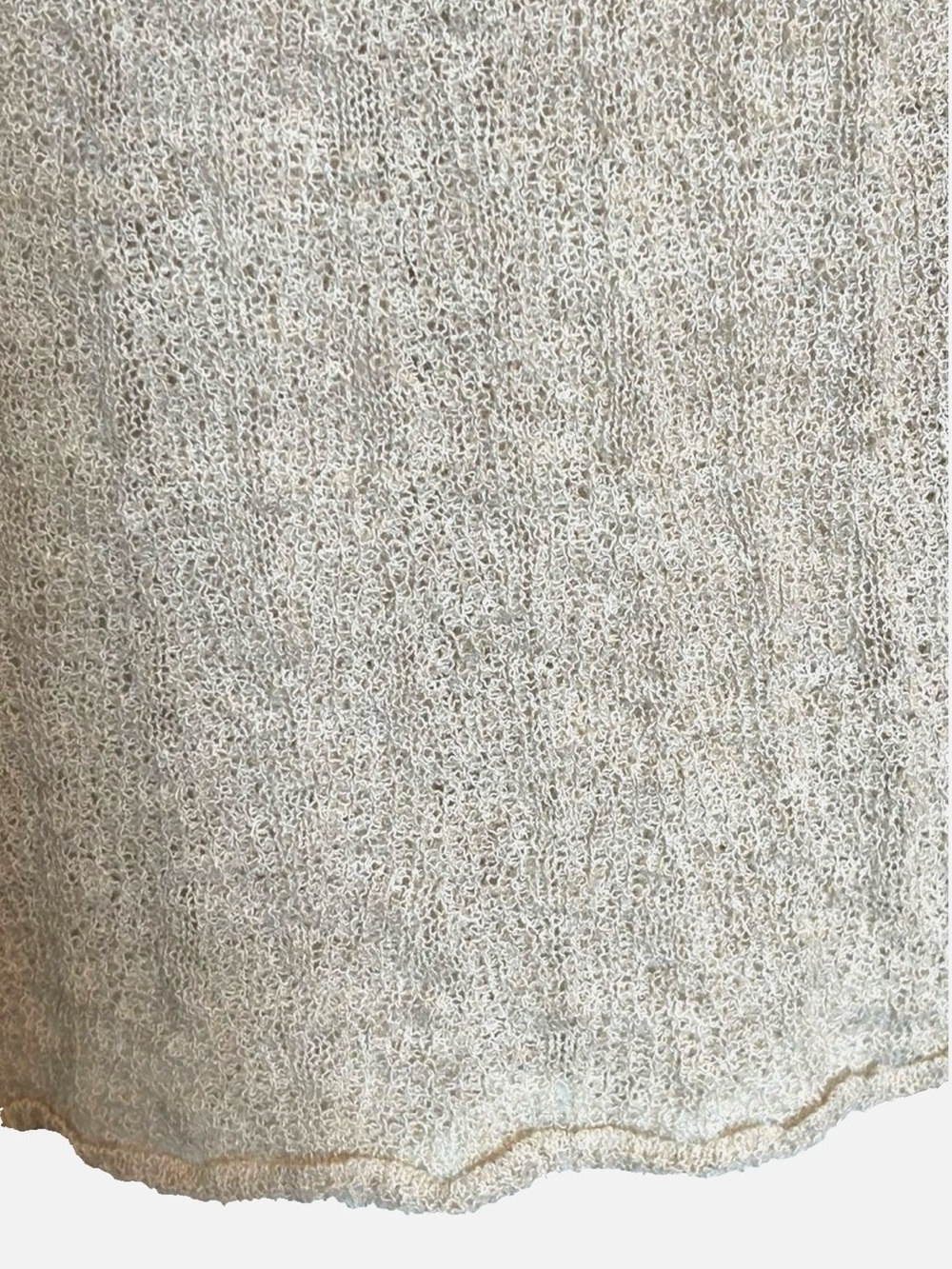 Eileen Fisher Open Cardigan Linen Rayon Textured Knit Oatmeal Small - Picture 7 of 10